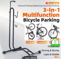 West Biking 3-in-1 Bicycle Parking Stand Black New