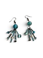 Boucles bulle bleu mat