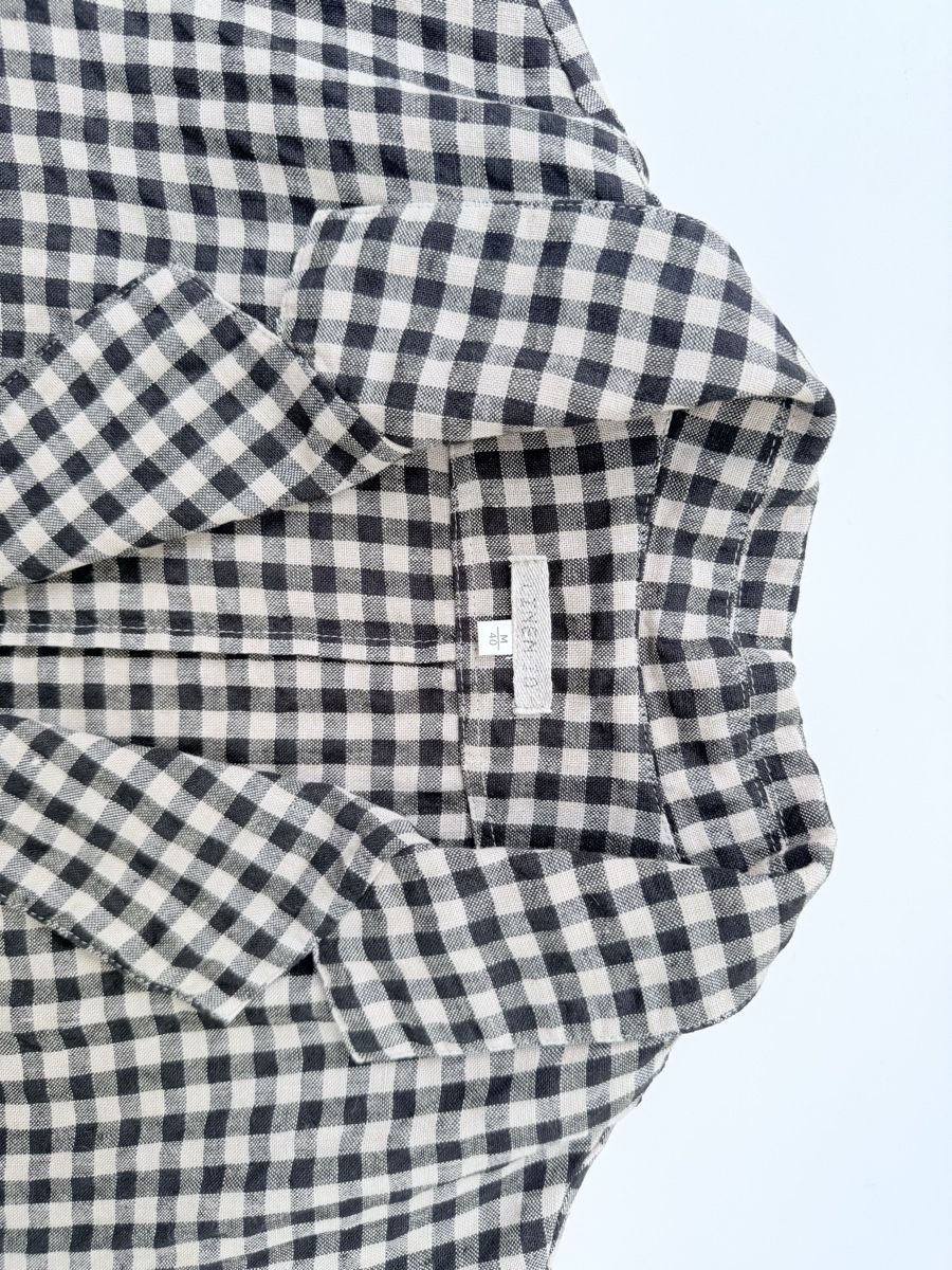 Jacken: Leinenblazer Karomuster schwarz/beige Grösse M – Neu (gemäss Beschreibung) aus Basel von A-Z-B 3