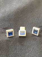 Silber 925 Schmuckset mit blauen Steinen