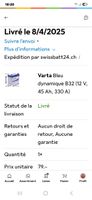 Batterie de voiture neuve 