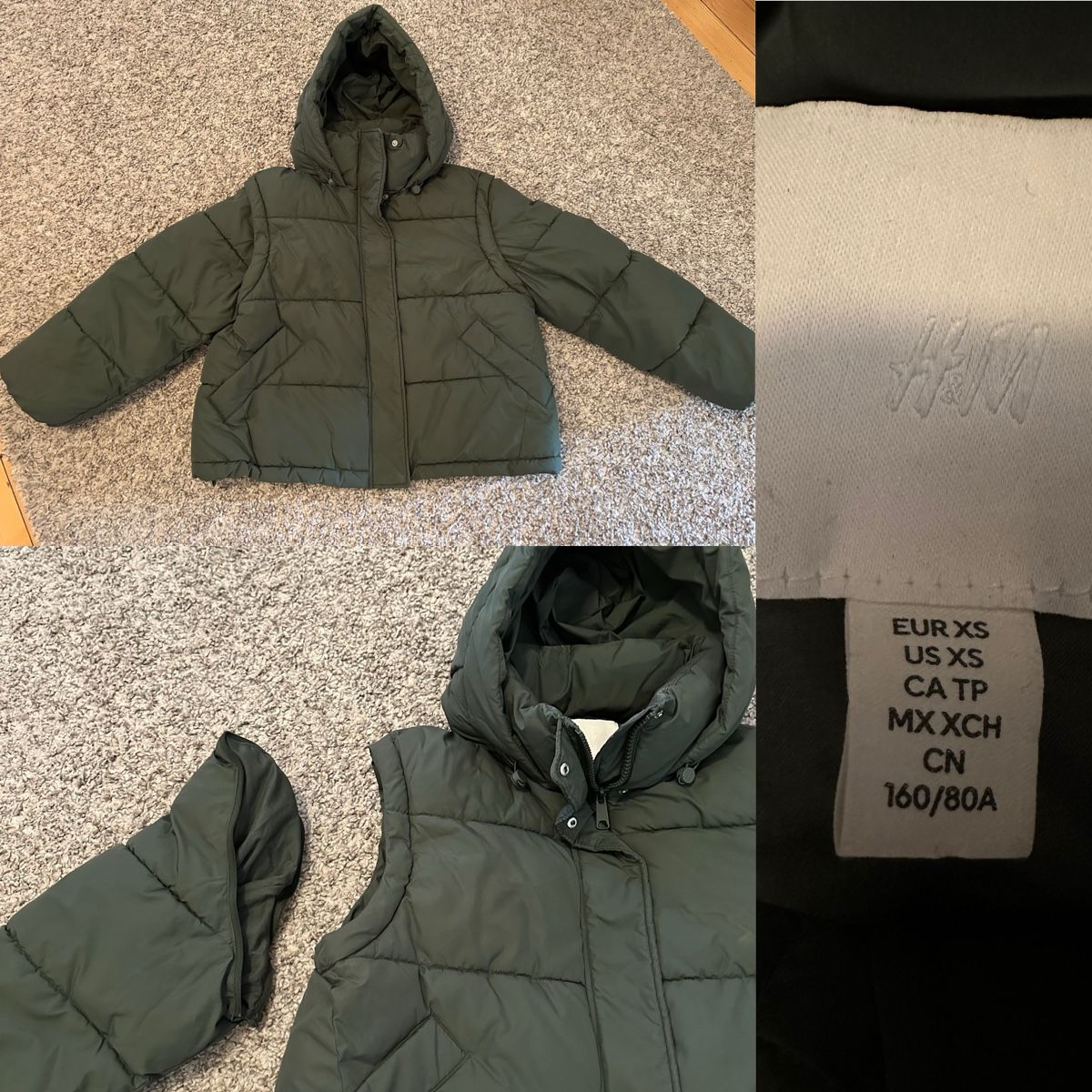 H&M Giacche: Warme grüne Jacke/Weste XS – Usato da Schaffhausen venduto da NellyE