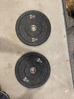 5kg bumper plates x2