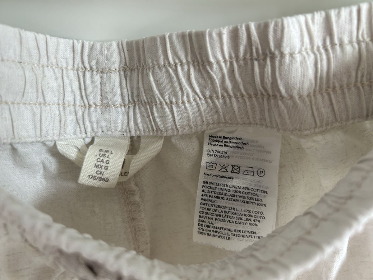 H&M Pantaloni: Leinenhose Damen beige Grösse L  – Usato da Riehen venduto da S______ 1