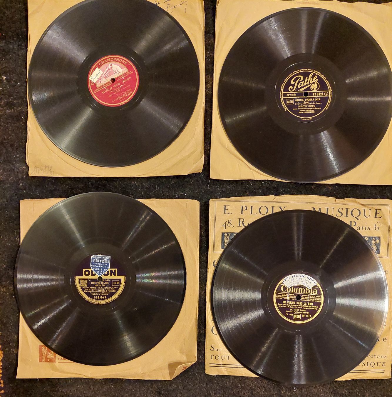 Schallplatten: 20 Schellackplatten,  25cm mit Tangos, Pasodobles,Bolero,Fox – Gebraucht aus Zürich von Cortin 1