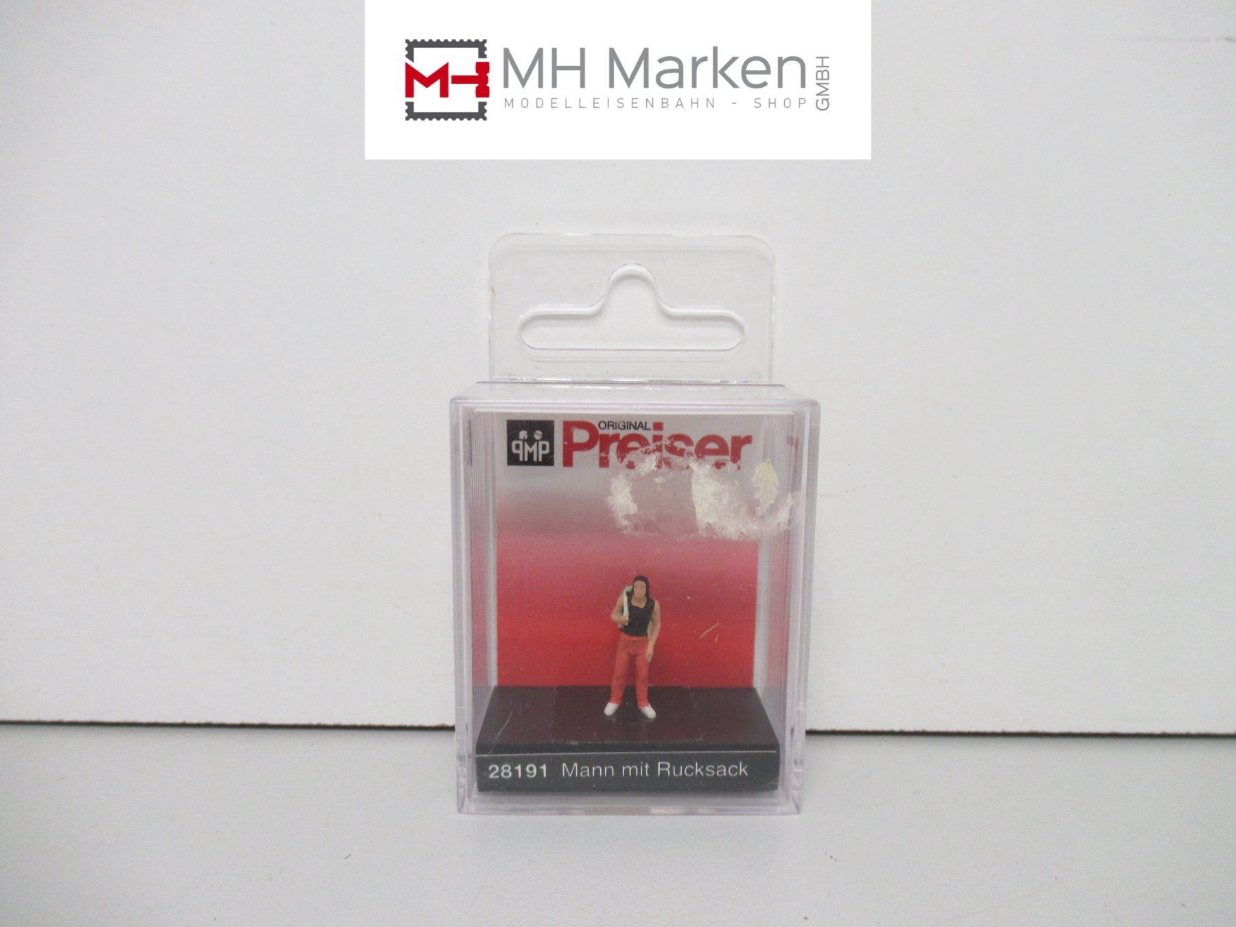 Preiser Modelleisenbahnen: Preiser 28191 Modellfigur Deko 1/87 " Mann mit Rucksack" – Gebraucht aus Basel von mhmarken
