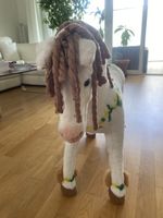 Stoffpferd mit Blumen und inkl.neuen Batterien 