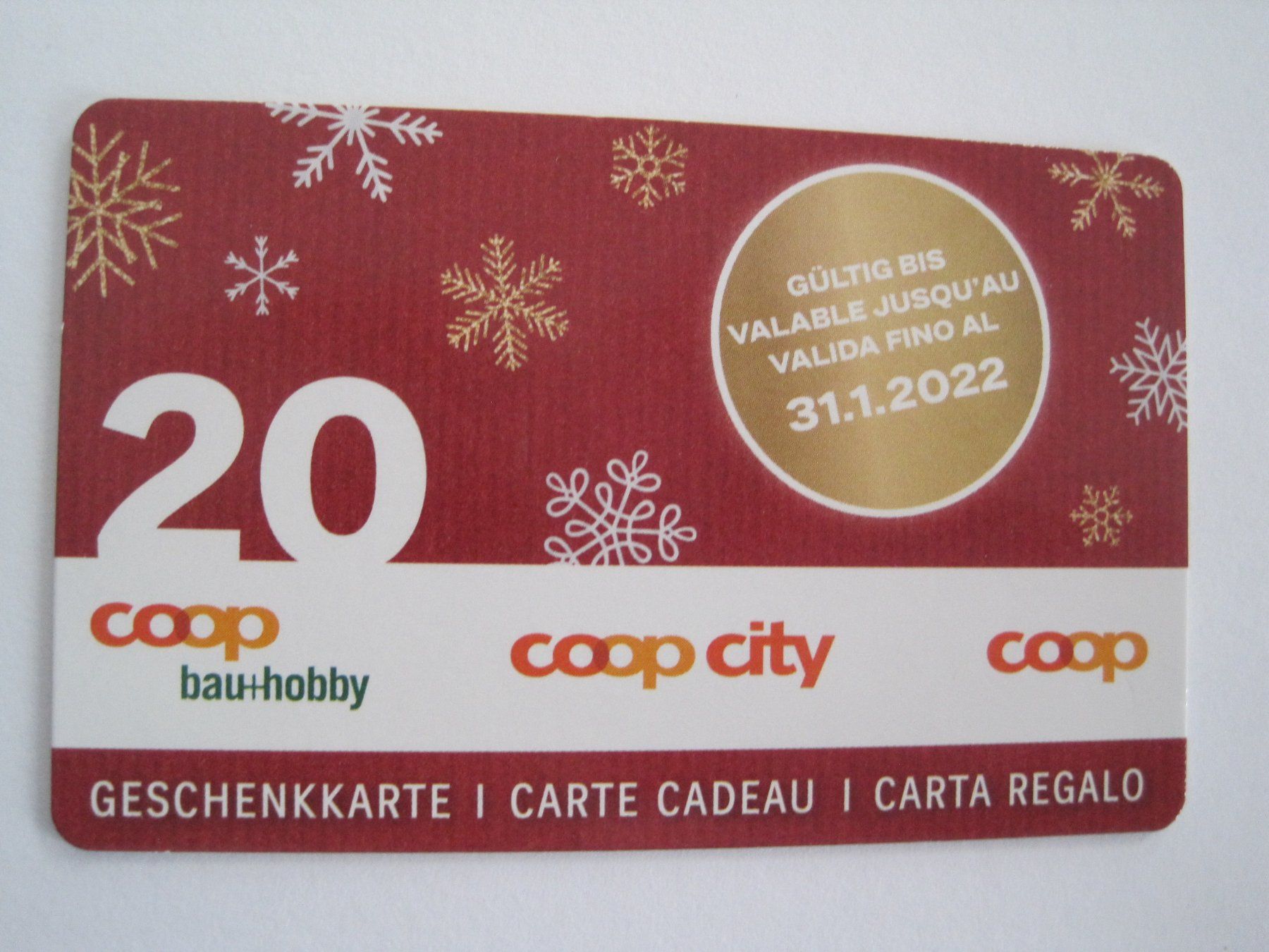 Cartoline: Leere  Geschenkkarte Coop – Usato da Schachen LU venduto da moepsli5