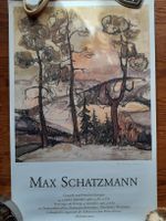 Plakat Ausstellung M. Schatzmann Druck handsigniert/ datiert