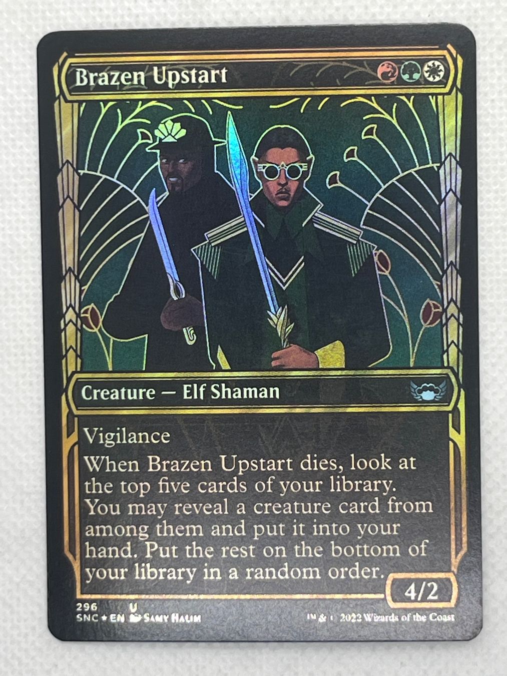 Magic The Gathering Carte collezionabili: MTG Brazen Upstart SNC 296 Englisch Uncommon Showcase Gilded – Usato da Hinterkappelen venduto da Kim1992