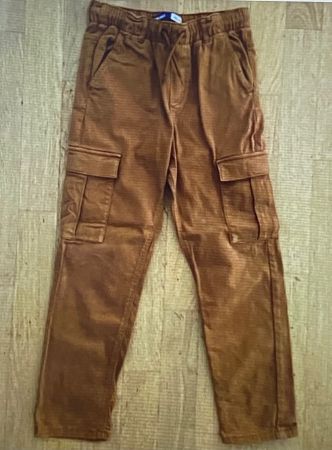 OKAÏDI Pantalon cargo camel taille élastique 134 / 9 ans