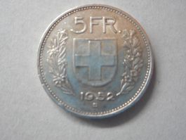 5 Fr. 1952 silber