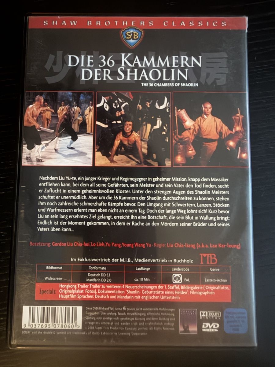 Tutti i DVDs: Die 36 Kammern der Shaolin Digital Remastered neu – Usato da Lausen venduto da EisAmStiel94 1