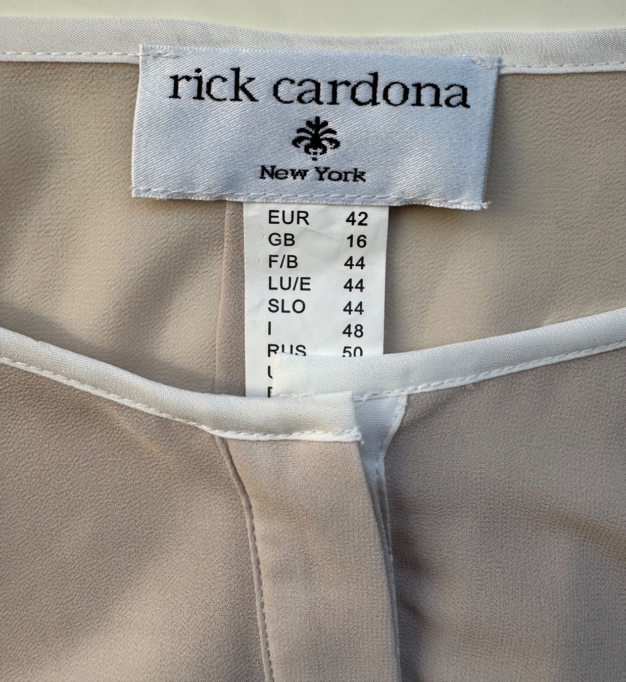 Blusen: Rick Cardona Bluse, Gr. 42, beige/weiss – Neu (gemäss Beschreibung) aus Zürich von cli_fv8x 3