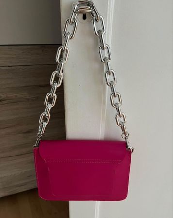 Sac à bandoulière GUM Design rose chaîne argenté