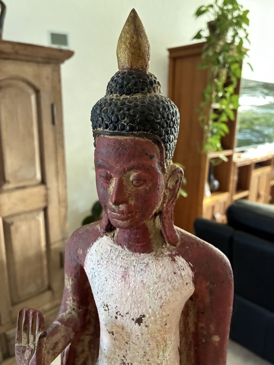 Sculture & Statue: Bouddha kmer du Cambodge en tek – Usato da St-Aubin-Sauges venduto da asianart 3