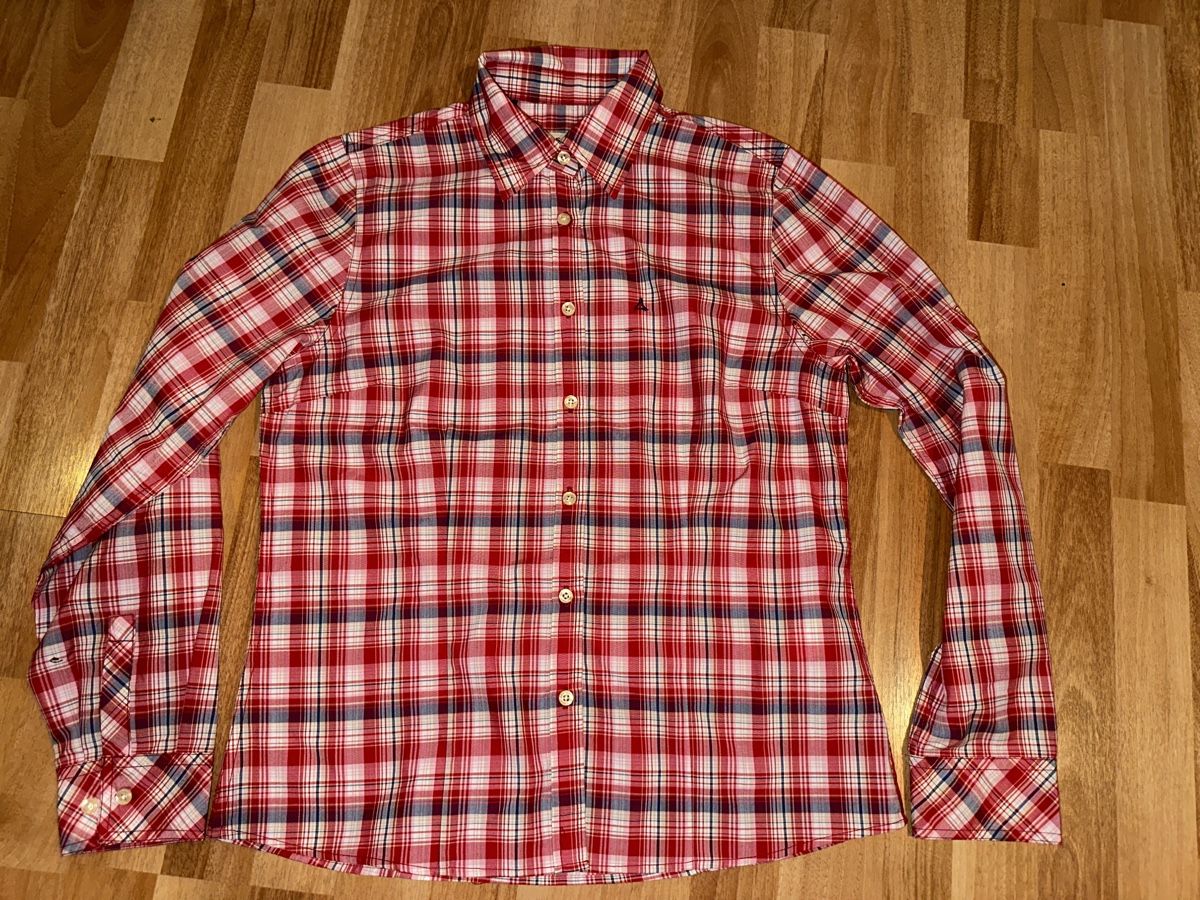 Schoeffel Camicette: Schöffel Bluse kariert Einfache Brustbreite 49cm – Usato da St. Gallen venduto da mai_zpt7