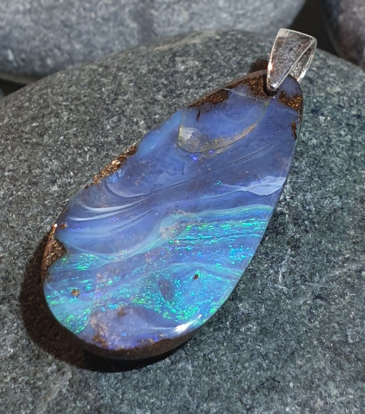 Ciondoli: Anhänger Boulder Opal. – Nuovo (secondo la descrizione) da Niederbüren venduto da Raphael014 3