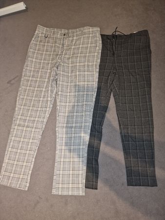 Karierte Stoffhosen, Top Zustand, Gr. L & Gr. 28