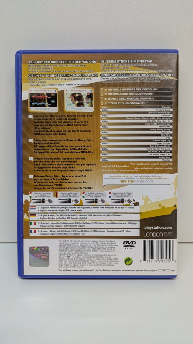 Giochi: Singstar ABBA - PlayStation 2 – Usato da Menziken venduto da mame18 2