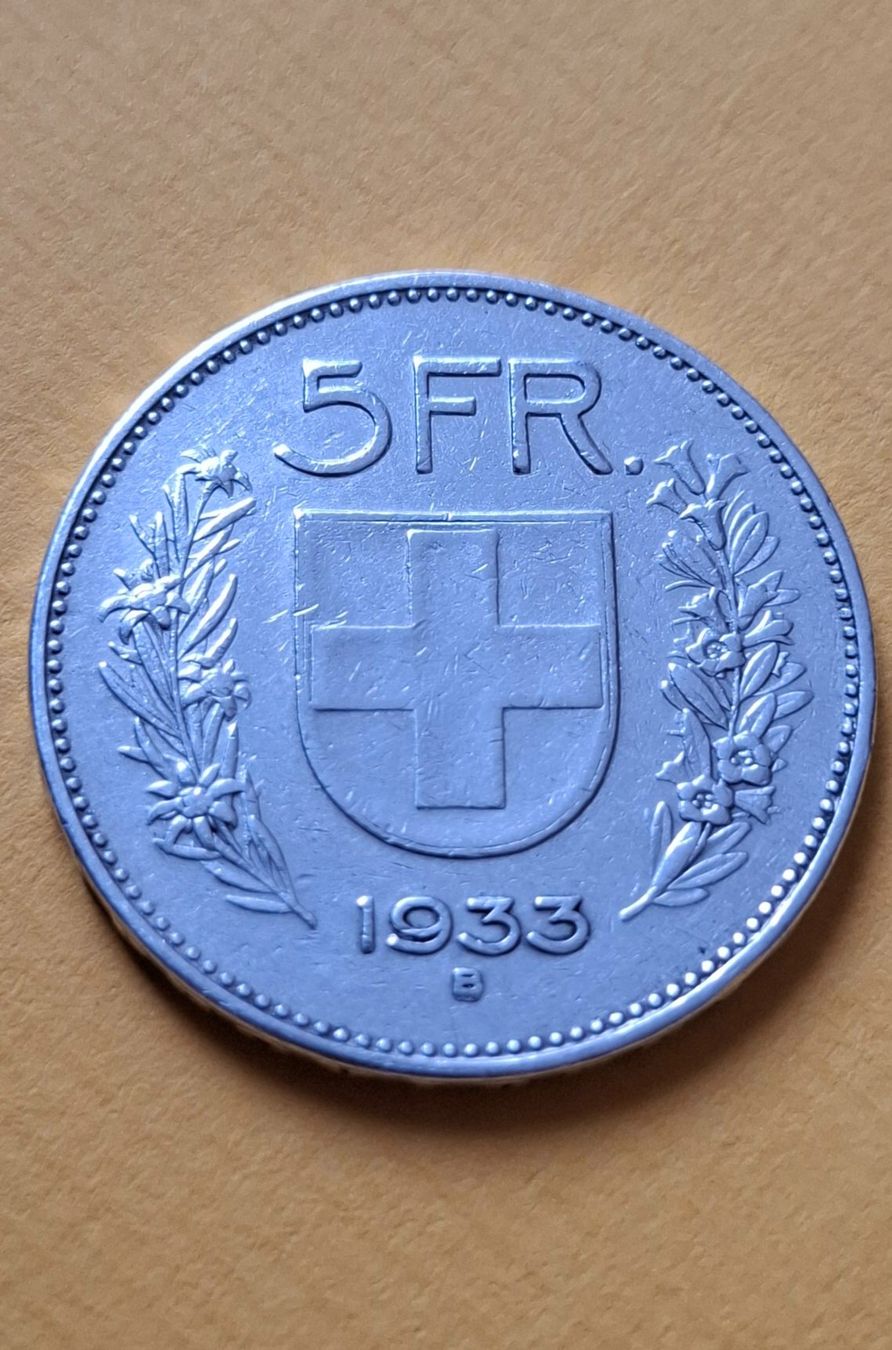Tutti le monete: 5 FRANKEN SILBERMÜNZE 1933 VORZ. – Usato da Siglistorf venduto da Winer03