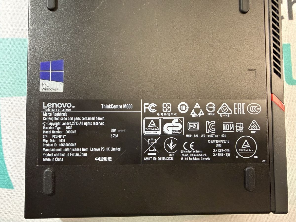 Lenovo PCs: Lenovo ThinkCentre M600 Tiny PC Intel Pentium gebraucht – Gebraucht aus St.Gallen von hss_GmbH 6