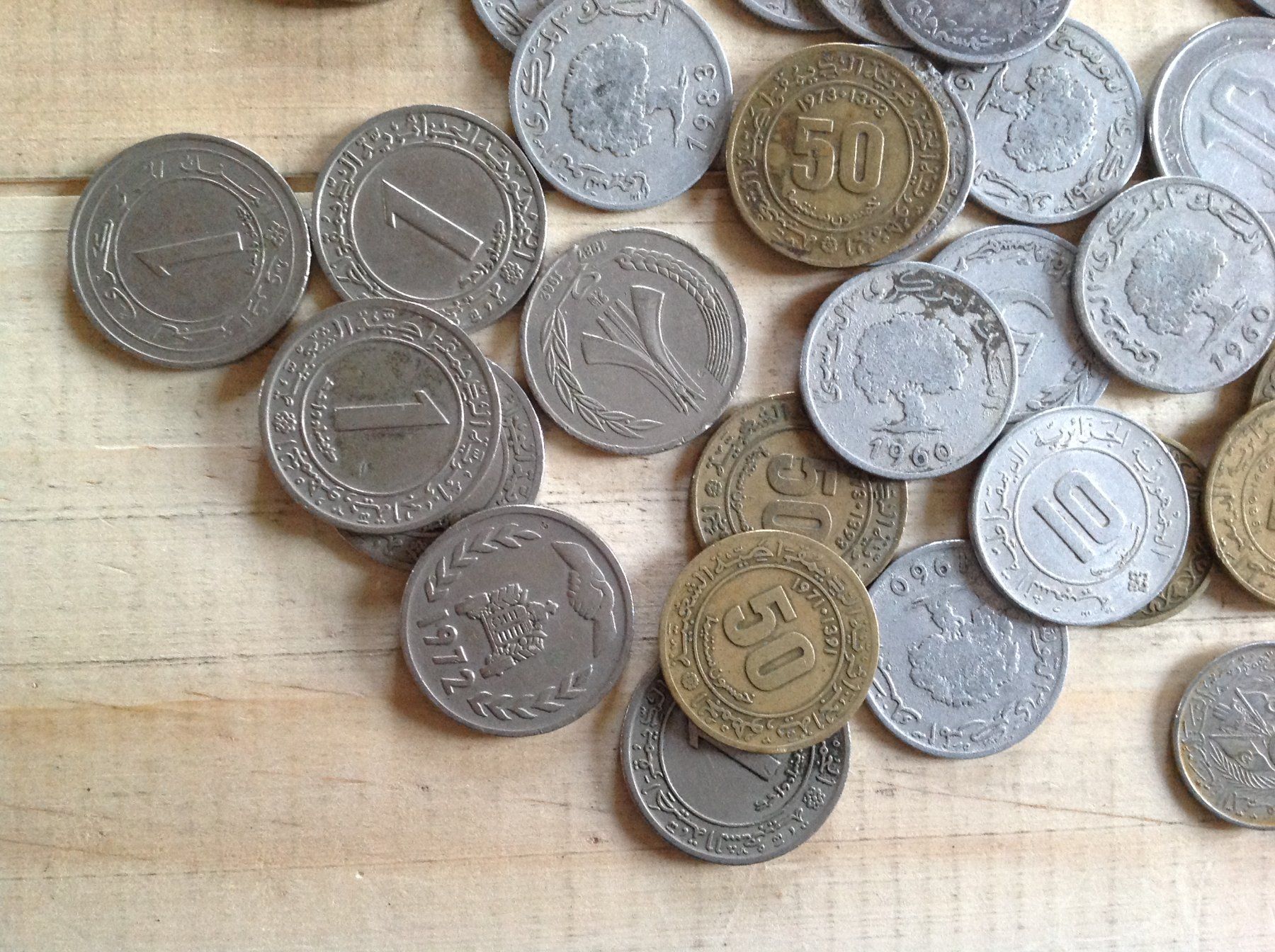 Tutti le monete: 180 grammes - diverses monnaie Algerie – Usato da Vuiteboeuf venduto da broticaire 3