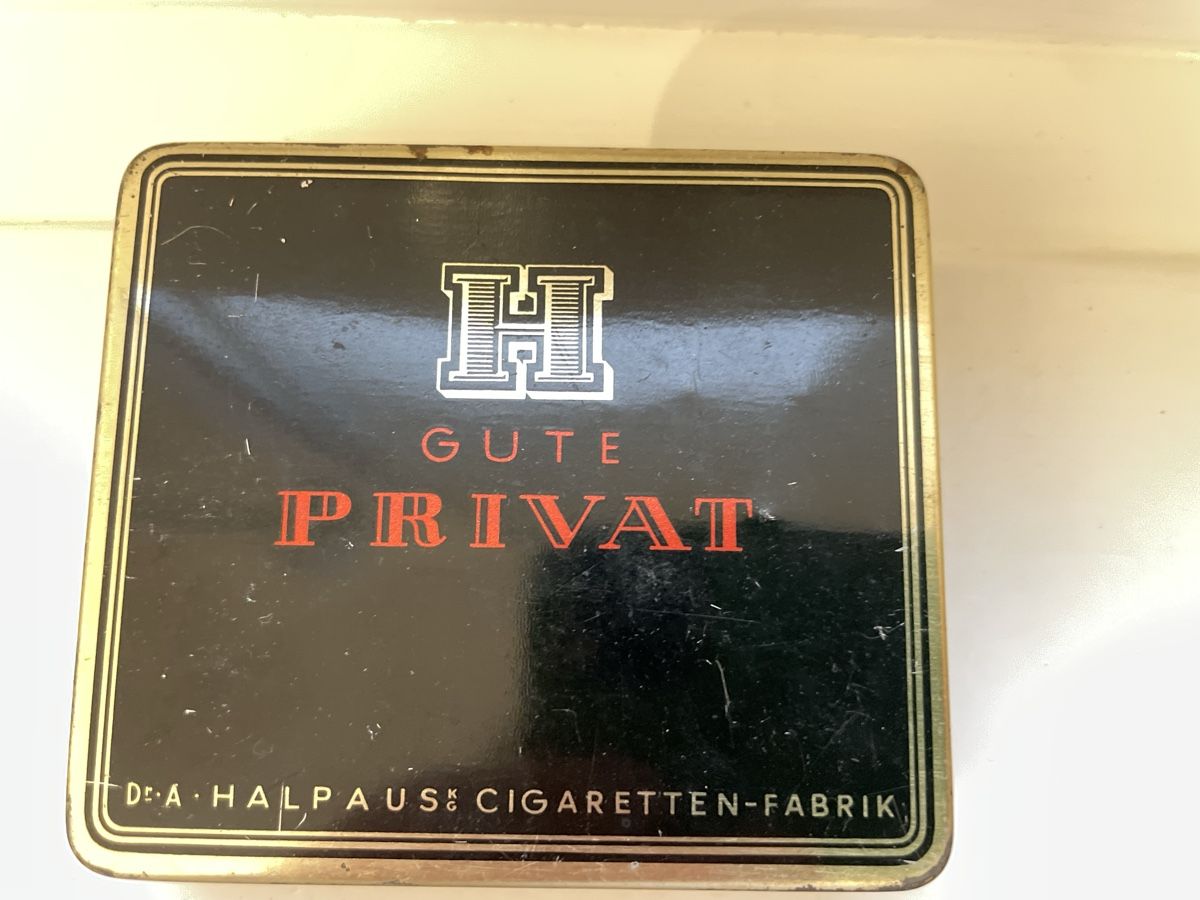 Barattoli: Antike Blechdose Gute Privat Halpaus Zigaretten – Usato da Winterthur venduto da cheerio97 1