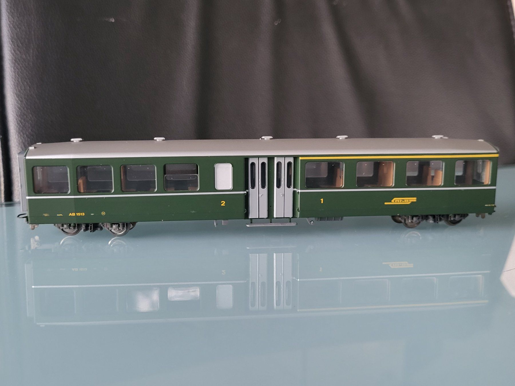 Bemo Modellini di ferrovie: H0m  Bemo  RhB AB 1513  Mitteleinstieg NEU ! – Nuovo e nell'imballaggio originale da Oberburg venduto da sensetal 4