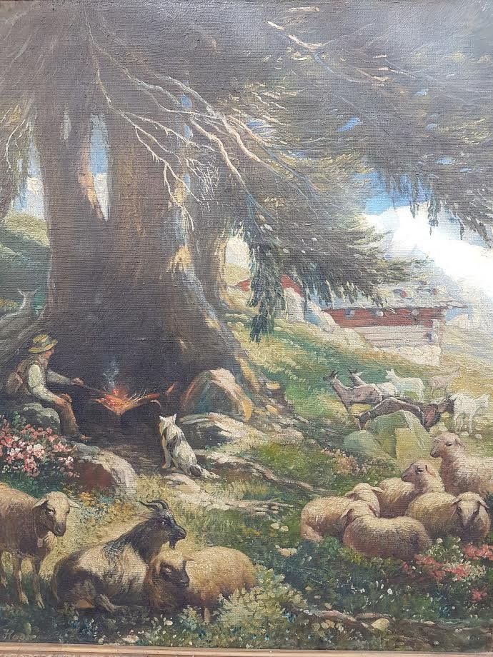 Gemälde: August Haas Ölgemälde Schäferhund signiert mit Rahmen – Neu (gemäss Beschreibung) aus zurich von ARTMYART 1