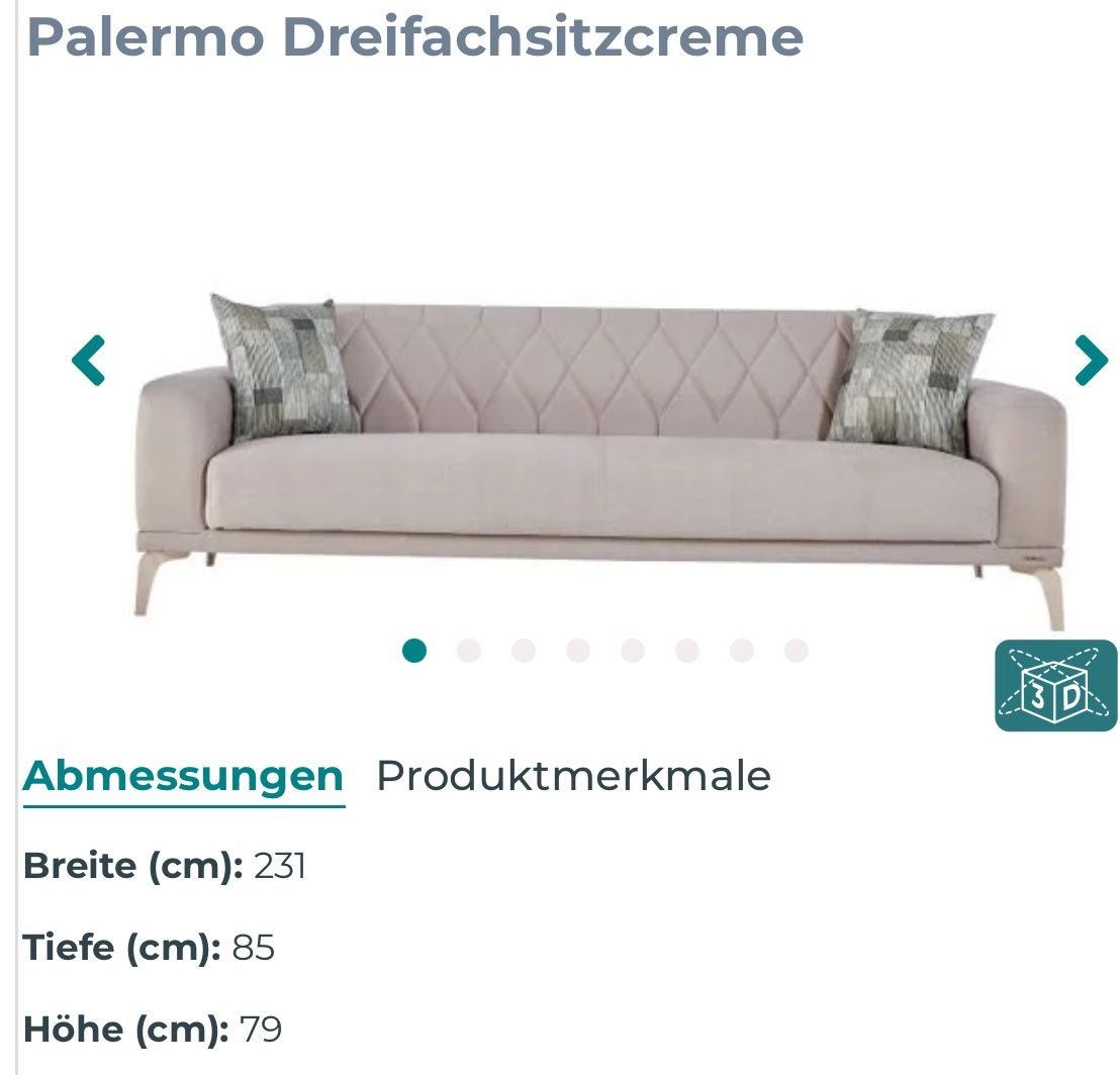 Divani: Gemütliches Sofa-Set, Beige – Nuovo (secondo la descrizione) da Sursee venduto da Alyel 4