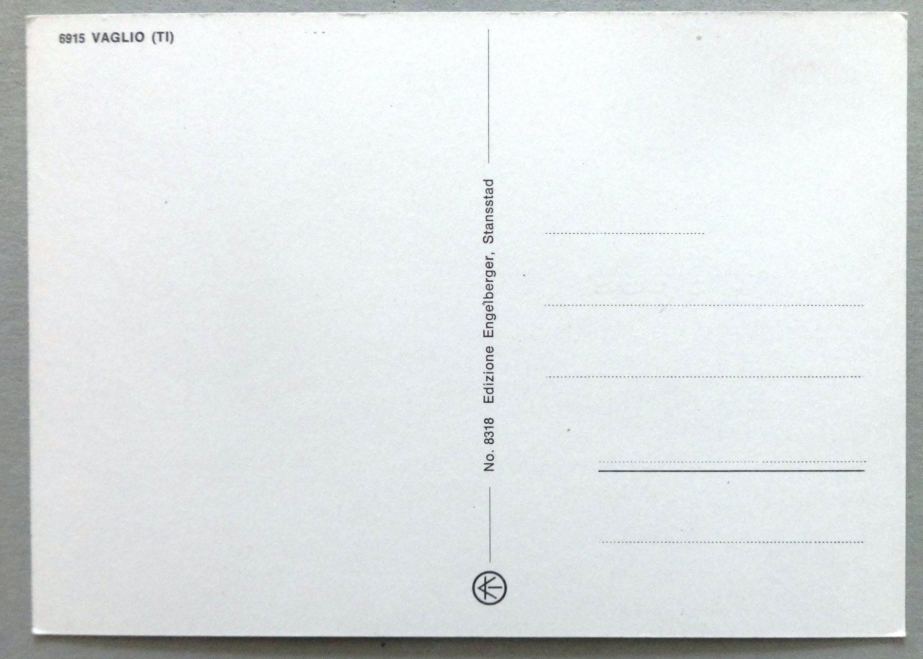 Cartes postales: Vaglio (TI) – D'occasion à Fétigny par Billy2miny 1