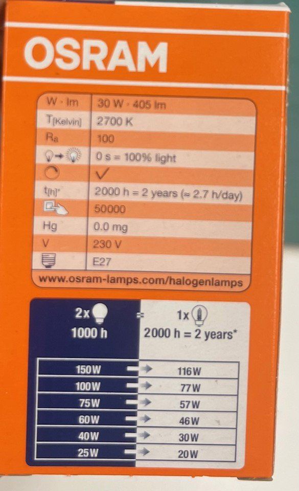 Osram Lampade: Osram Classic Glühbirne 405lm 40W E27 – Nuovo e nell'imballaggio originale da Uesslingen venduto da uegaga 1