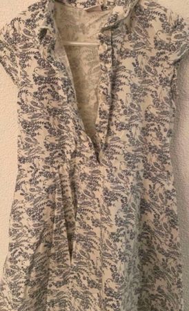 Kleid Ba ba 134 Vögel Muster Kurzarm Sommerkleid