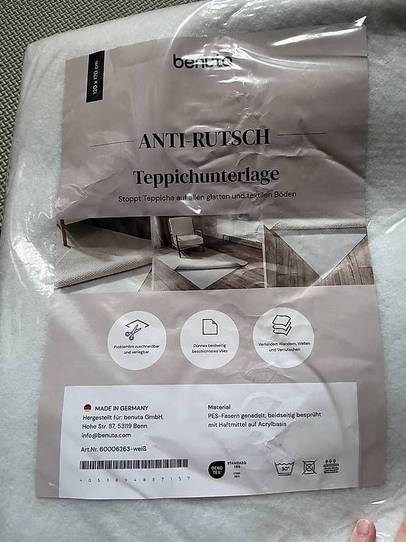 Tappeti: Grosser, weisser Teppich und Unterlage – Usato da Basel venduto da DonErwine 1
