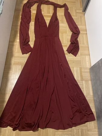 Abendkleid bordeaux lang Gr. 30 guter Zustand