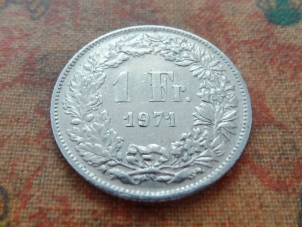 Tutti le monete: 1 Fr. 1971 – Usato da Romanel-sur-Lausanne venduto da Swift13