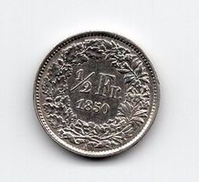 (1613) CH, ½ Franken 1850, top stgl