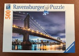 Ravensburger Puzzle, 500 Teile, New York Panorama und Brücke