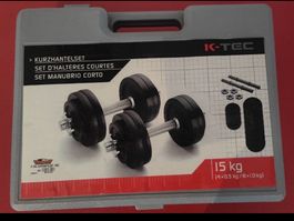 Kurzhantelset K-TEC 15 kg im Koffer guter Zustand
