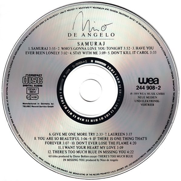 CD: NINO DE ANGELO (CD) SAMURAJ – Usato da Zürich venduto da Tarafo5 2