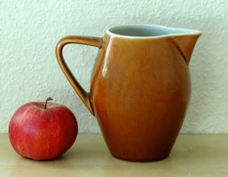 Pot en porcelaine Rössler, brun roux, 0.75 litre, 1950-60s