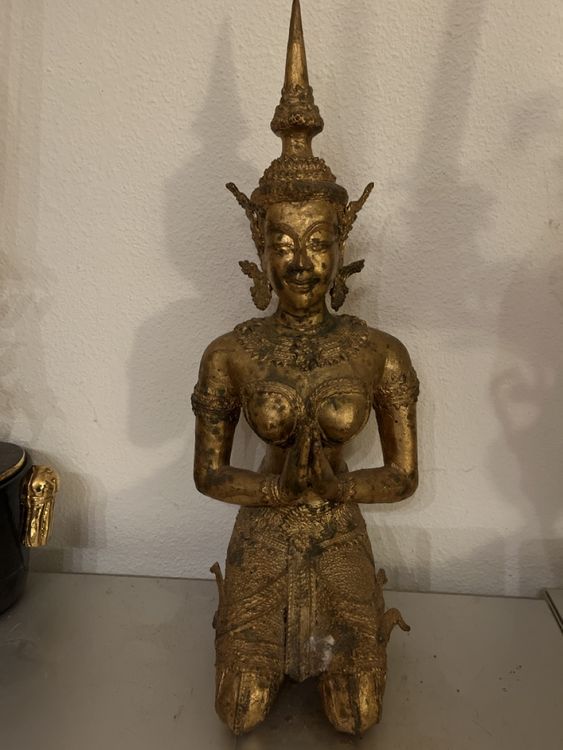 2x Vintage Hasen Figuren Messing | Goldfarben | Tischdekoration | Jahr Des Hasen