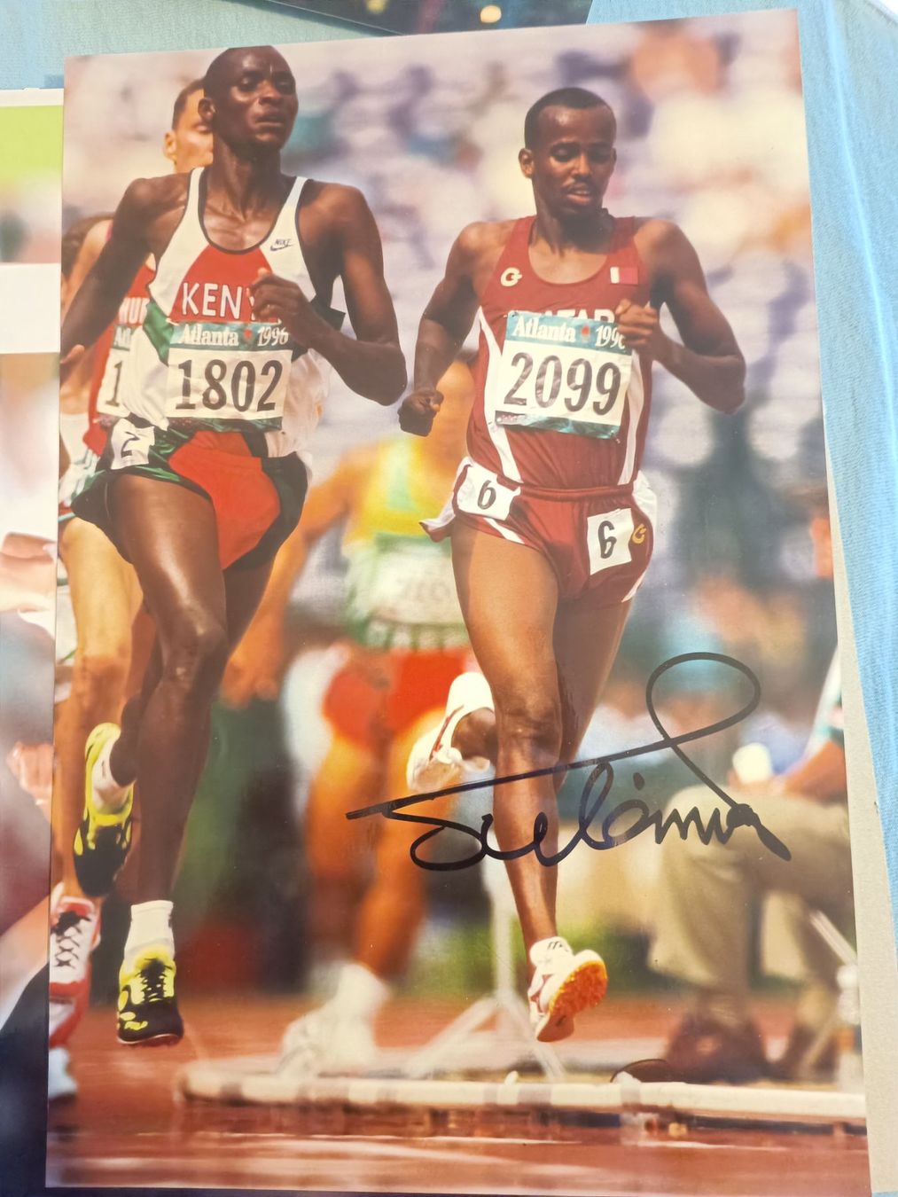 Autografi: Mohamed Suleiman - 20x30 cm - Leichtathlet – Usato da Menziken venduto da Artographs