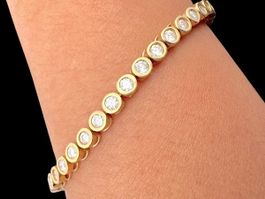 Diamanten 3.4c Tennis Stil Armband 18k Länge 18.4cm *S2019