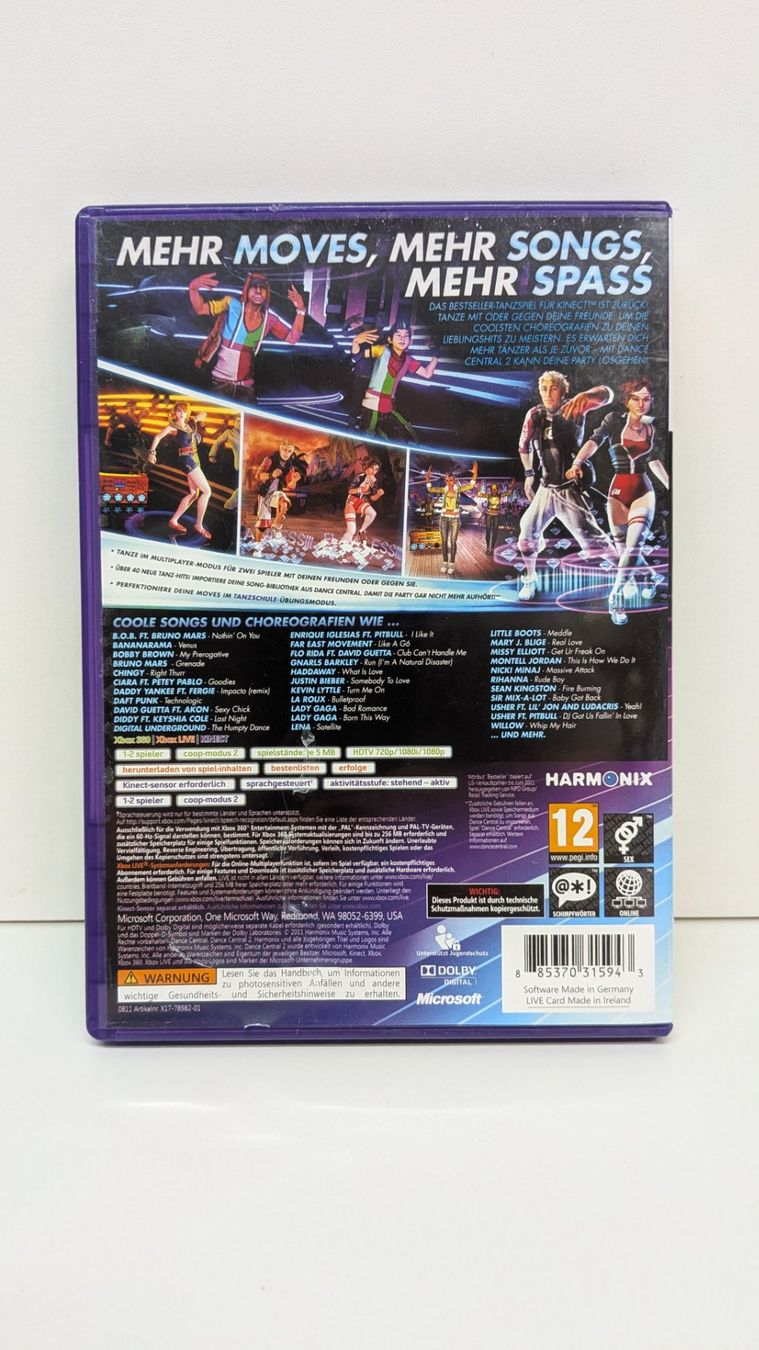 Giochi: Dance Central 1 - 3 für Xbox 360 Kinect – Usato da Menziken venduto da mame18 4