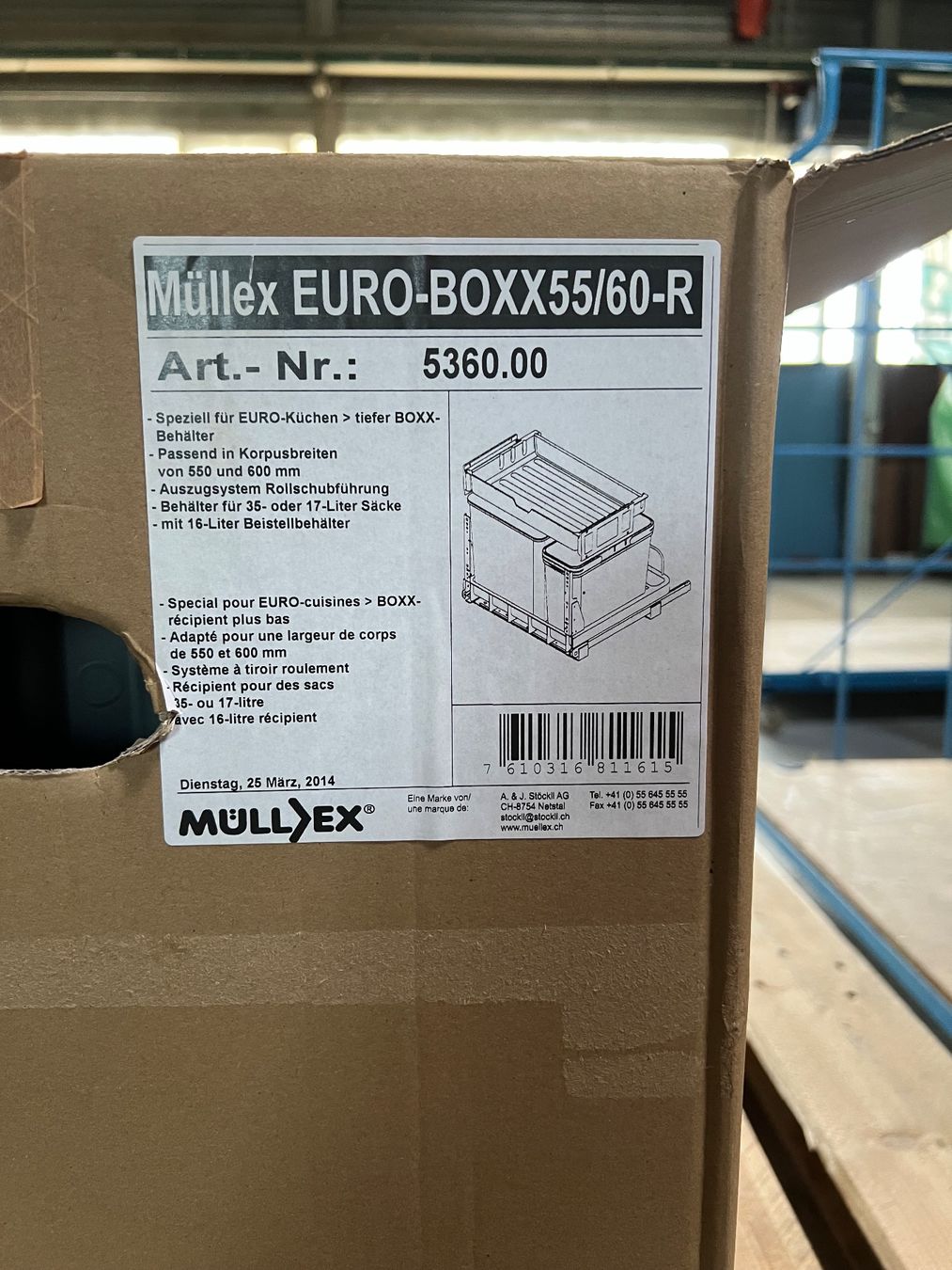 Müllex Cestini per rifiuti: Müllex 55/60R Ungebraucht – Nuovo e nell'imballaggio originale da Siebnen venduto da Pat50 1