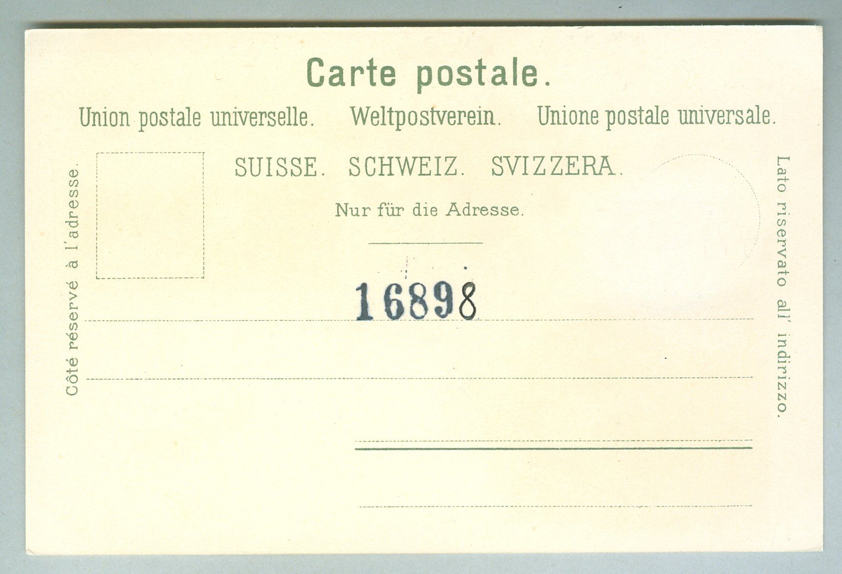 Cartoline postali: 1896 Schweiz AK Kt GE – Usato da Zürich venduto da yago-rot 1