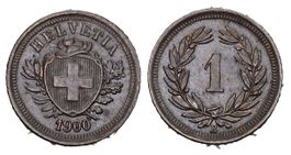 Schweiz 1900 1 Rappen Abart
