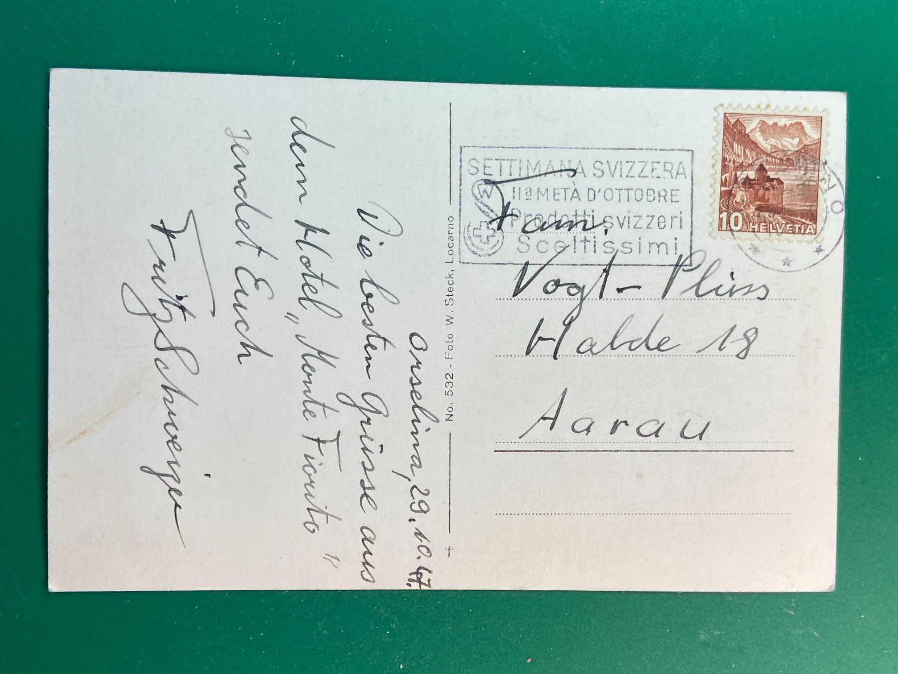 Cartoline postali: Locarno - Orselina – Usato da Steg VS venduto da danwer74 1